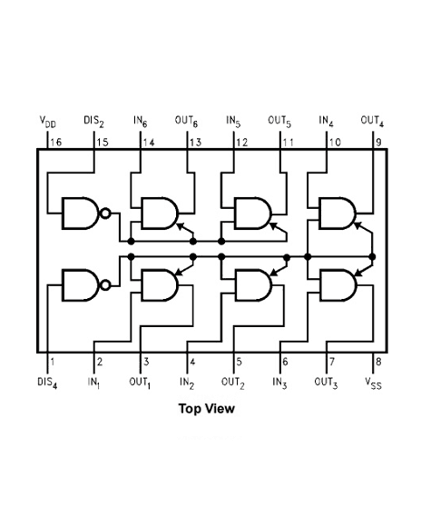 Circuito Integrado De 6 Buffer Encapsulado DIP Cmos 4503