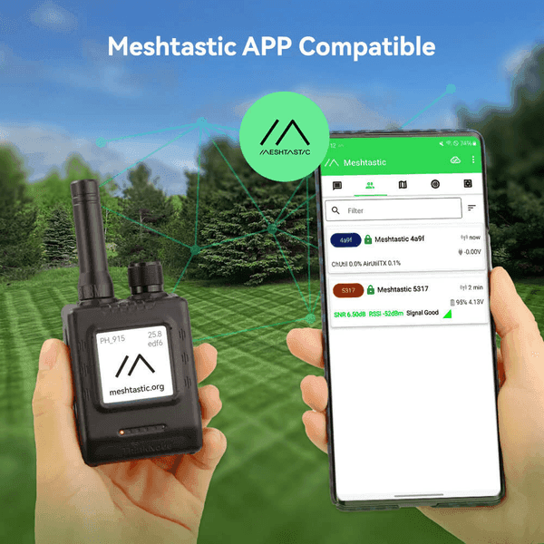 Dispositivo de Comunicación LoRa Meshtastic 915 MHz, ESP32-S3, Pantalla EPD 1.54" y GPS ILM13205D