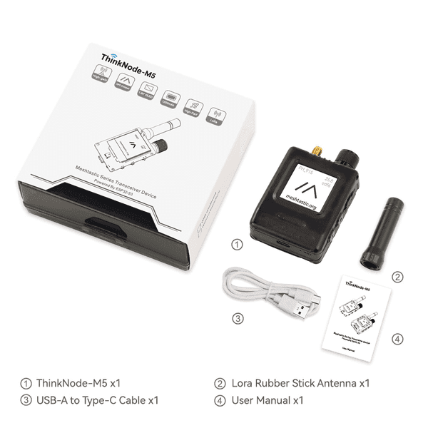 Dispositivo de Comunicación LoRa Meshtastic 915 MHz, ESP32-S3, Pantalla EPD 1.54" y GPS ILM13205D