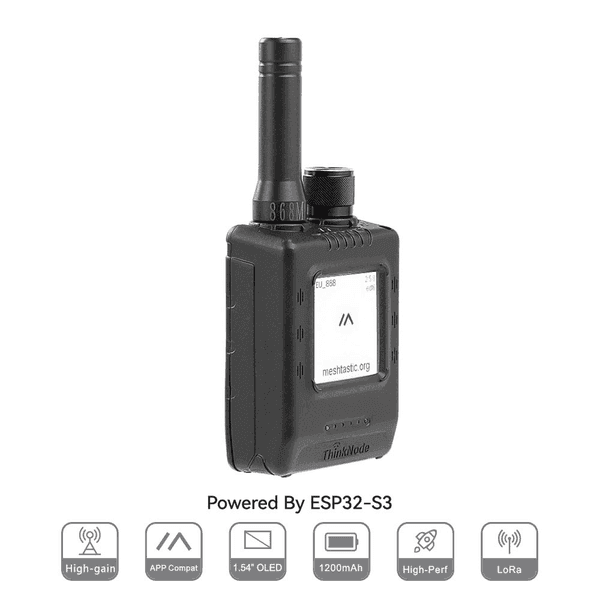 Dispositivo de Comunicación LoRa Meshtastic 915 MHz, ESP32-S3, Pantalla EPD 1.54" y GPS ILM13205D