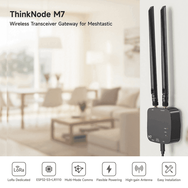 Gateway Meshtastic 915 MHz con Alimentación PoE, ESP32-S3 y LR1110 LMM15507D