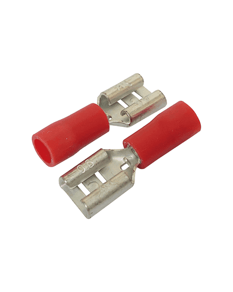 Terminal Hembra Plana Tipo Faston De 6.3mm Calibre 22-18Awg BM190
