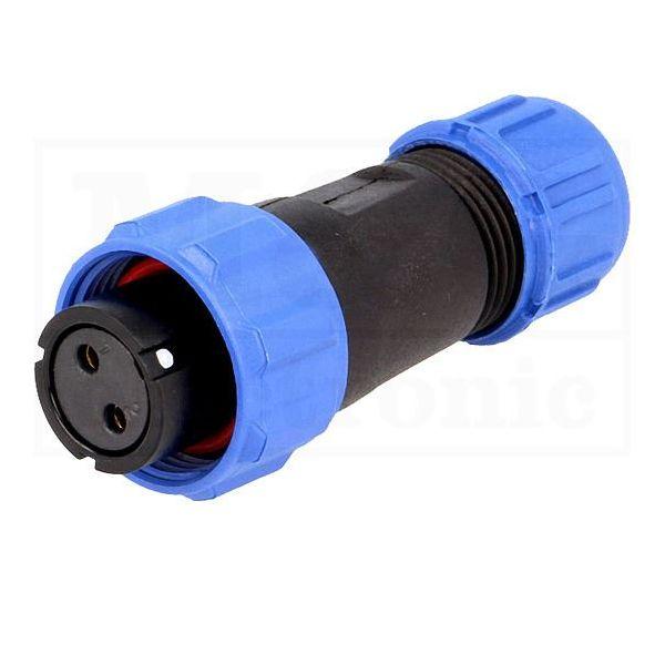 Conector Aéreo Hembra 2 Pines SP11 IP68 CA11-2H 