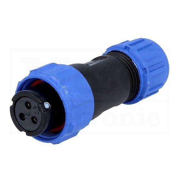 Conector Aéreo Hembra 3 Pines SP11 IP68 CA11-3H