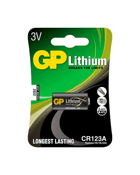 Batería 3V 1500mAh GP CR123A