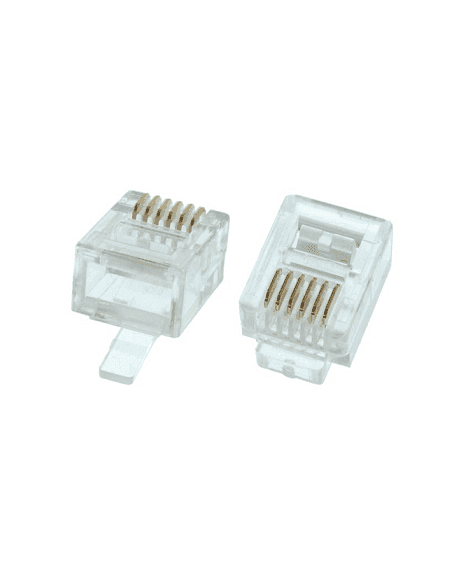 Conector Telefónico RJ12 Para Ponchar CT6M