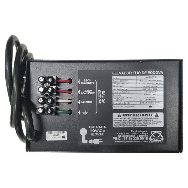 Elevador de Voltaje 110VAC a 220VAC 2000W Magom EF2000VA