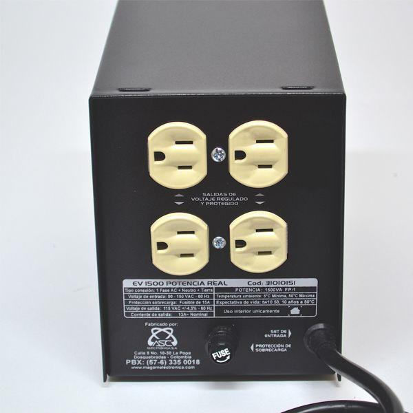 Regulador Electrónico de Voltaje 1500W 110VAC Magom EV1500