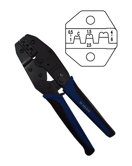 Ponchadora para terminales no aisladas tipo DIN 0.5-6mm² 22-10AWG GK09US