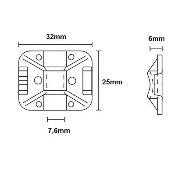 Base para Amarras HellermannTyton LKC5/A
