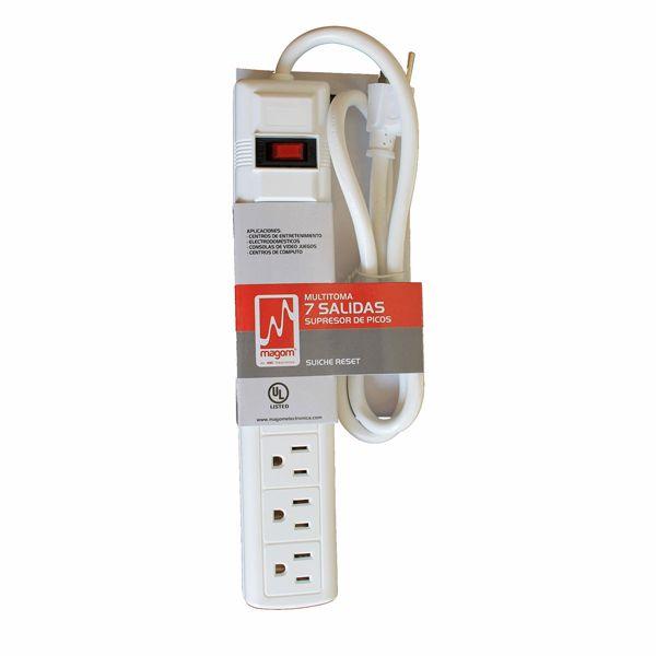 Multitoma 7 Salidas con Supresor de Picos Magom MTR7