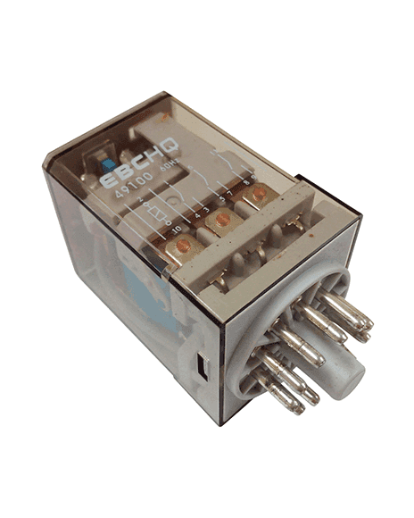 Rele 24Vdc  8 Pines 3 Contactos 10A 250Vac R24DC11