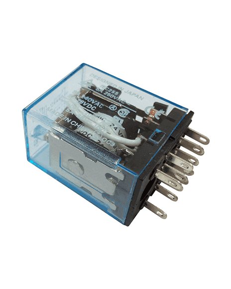 Relé 24Vdc 14 pines 5A 240Vac 4 Contactos  R24DC14