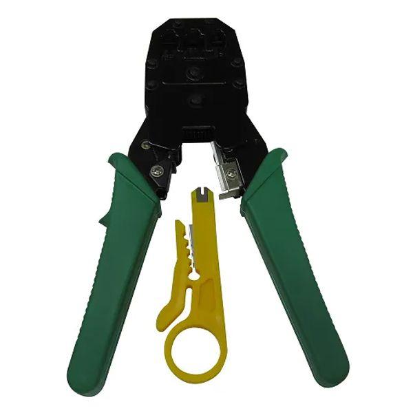 Kit Ponchadora De Red De Tres Servicios Con Pela Cable Manual Snell SN34