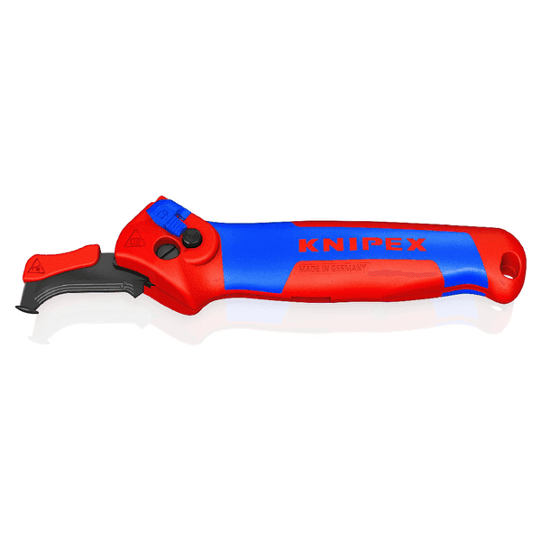 Cuchillo Pelacables con Guía de Deslizamiento y Carracal KNIPEX 1650145SB Cuchillo Pelacables con Guía de Deslizamiento y Carracal KNIPEX 1650145SB