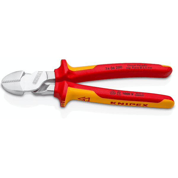 Alicate Aislado de Corte Diagonal 200 mm KNIPEX 7406200 Alicate Aislado de Corte Diagonal 200 mm KNIPEX 7406200