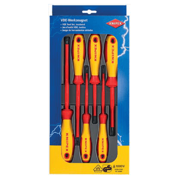 Juego de 6 Destornilladores Aislados KNIPEX 002012V01 Juego de 6 Destornilladores Aislados KNIPEX 002012V01